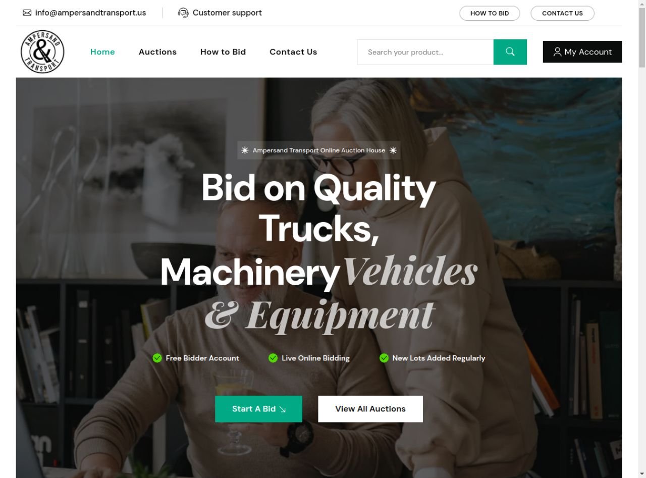 Ampersand Transport website designed and built by Awais Bukhari / Tech Arizon