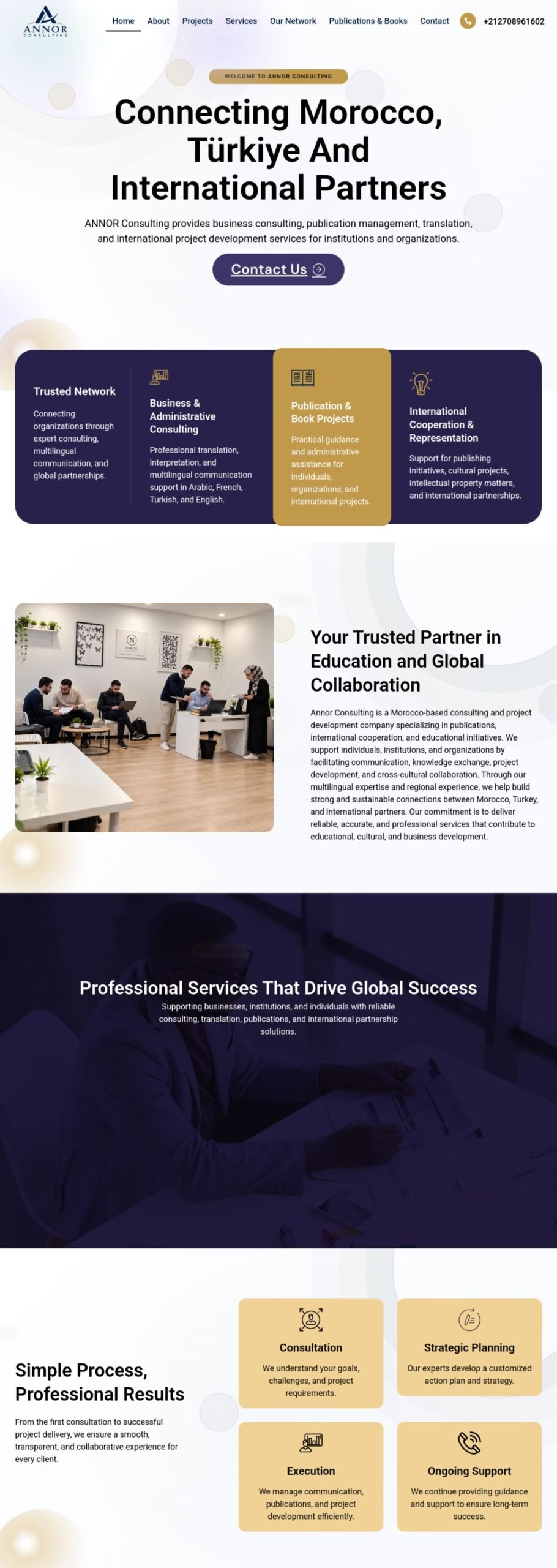 ANNOR Consulting website designed and built by Awais Bukhari / Tech Arizon