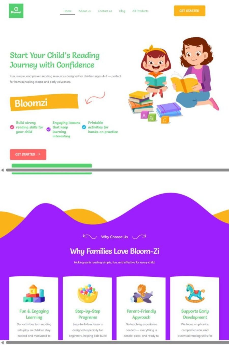 Bloomzi website designed and built by Awais Bukhari / Tech Arizon