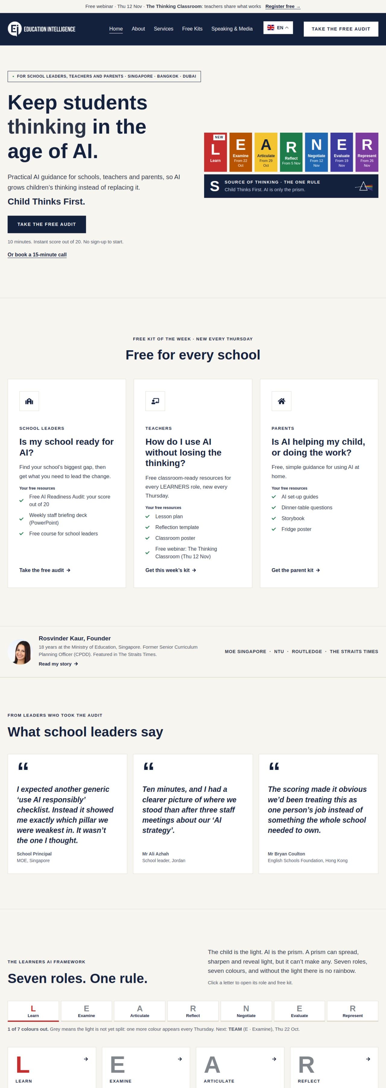 Education Intelligence website designed and built by Awais Bukhari / Tech Arizon