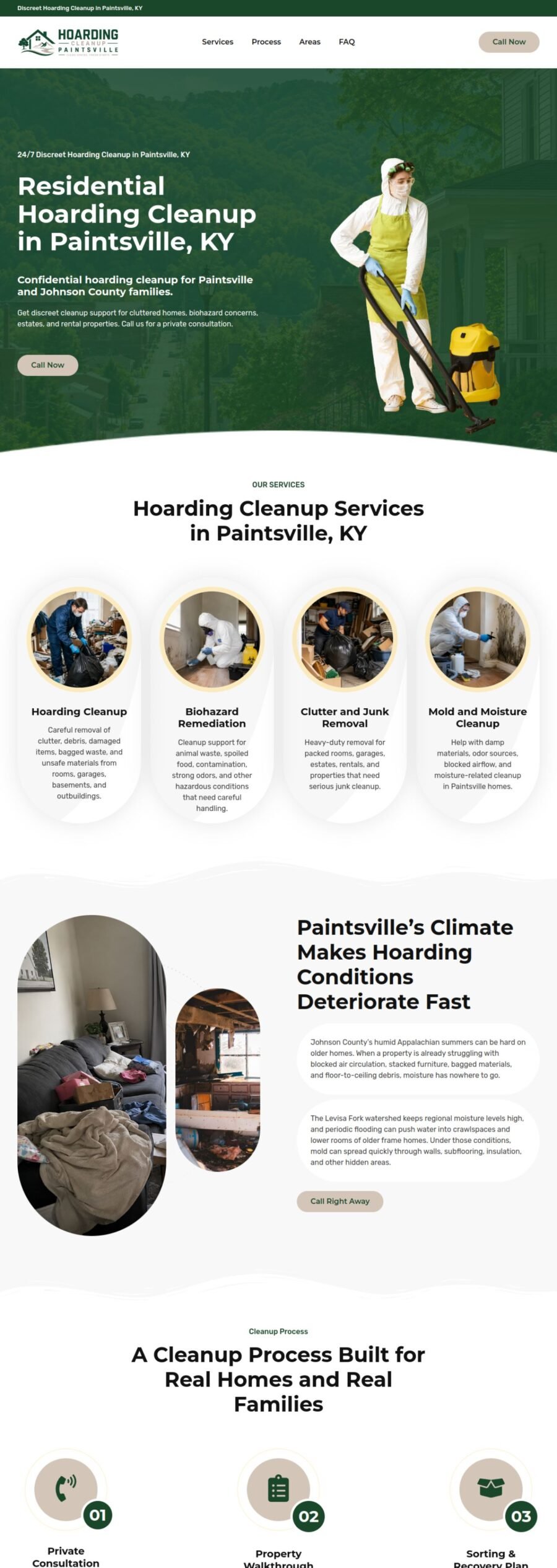 Hoarding Cleanup Paintsville website designed and built by Awais Bukhari / Tech Arizon