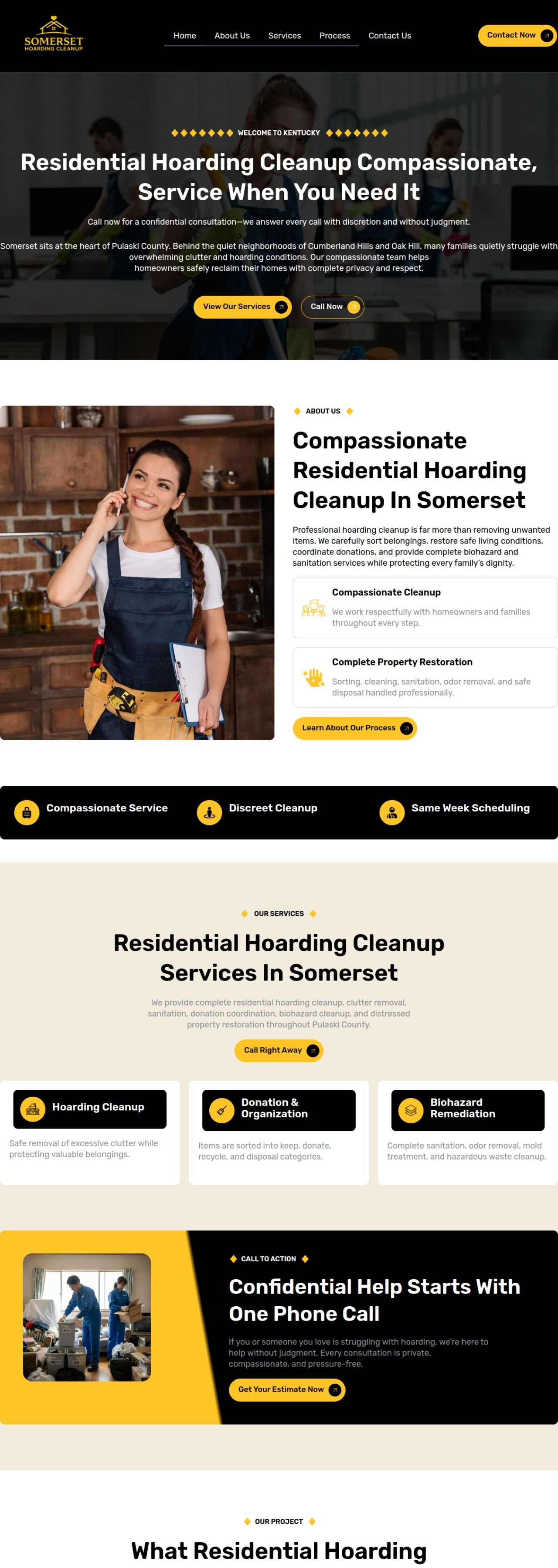 Hoarding Cleanup Somerset website designed and built by Awais Bukhari / Tech Arizon