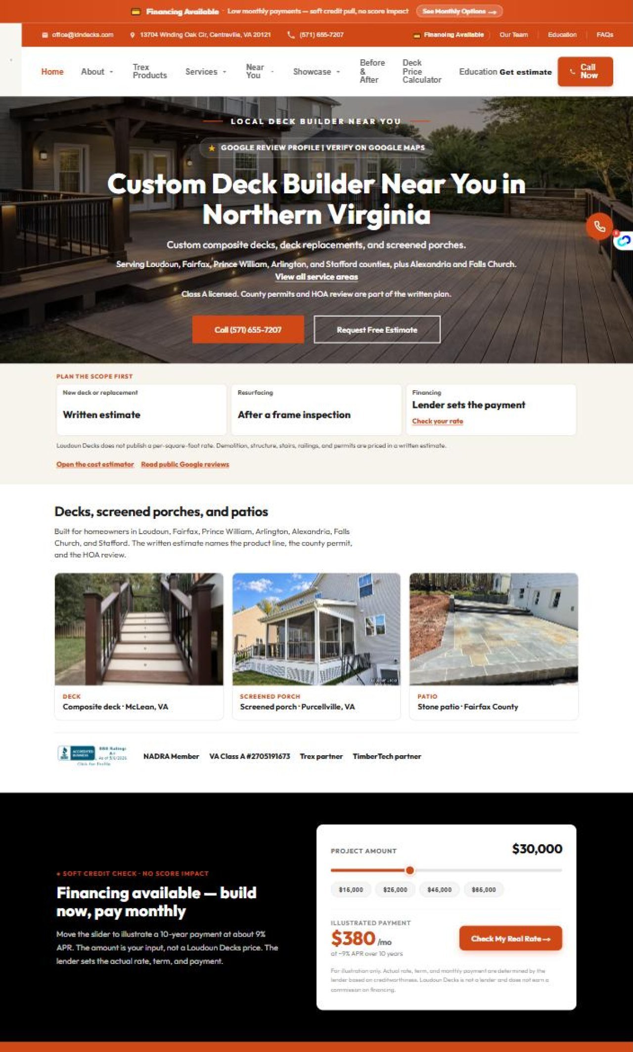LDN Decks website designed and built by Awais Bukhari / Tech Arizon