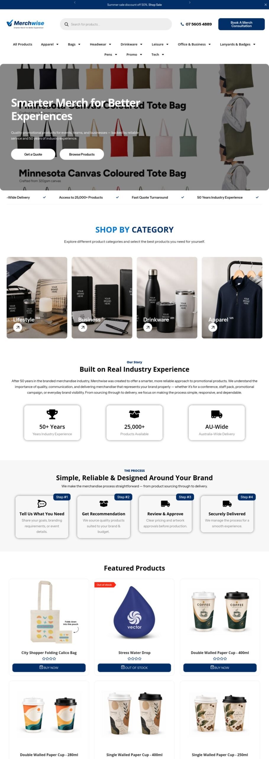 Merchwise website designed and built by Awais Bukhari / Tech Arizon