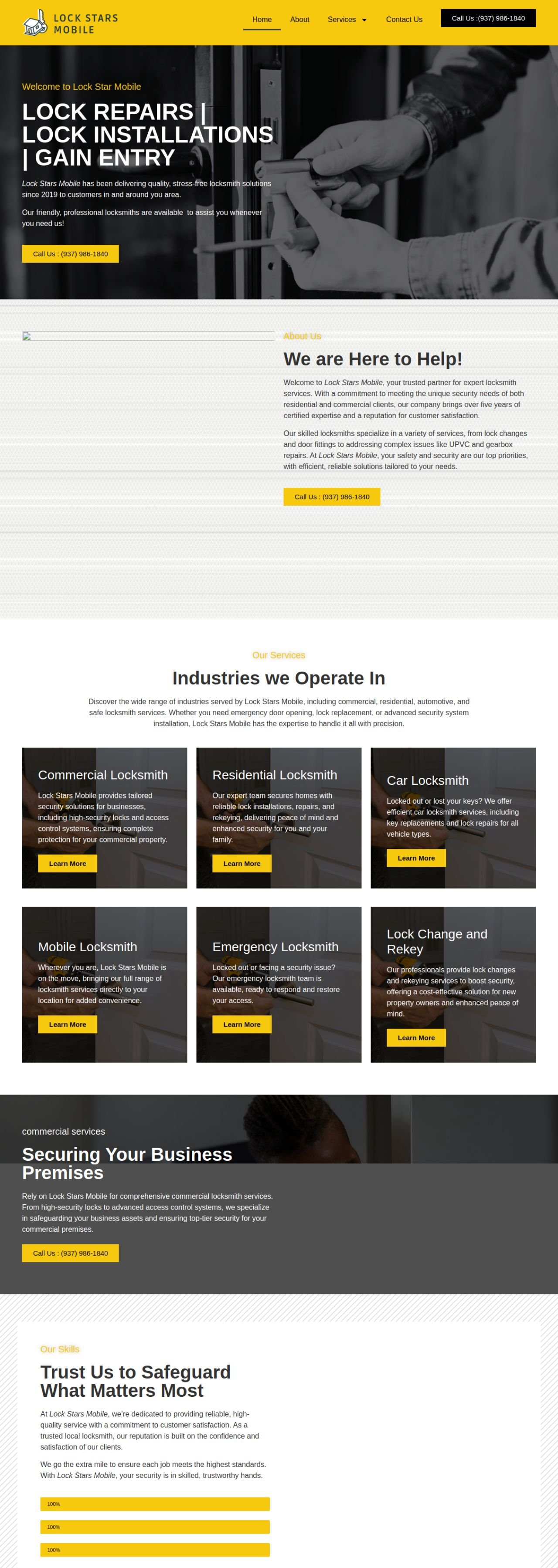 Original Lock Stars Mobile website designed and built by Awais Bukhari / Tech Arizon