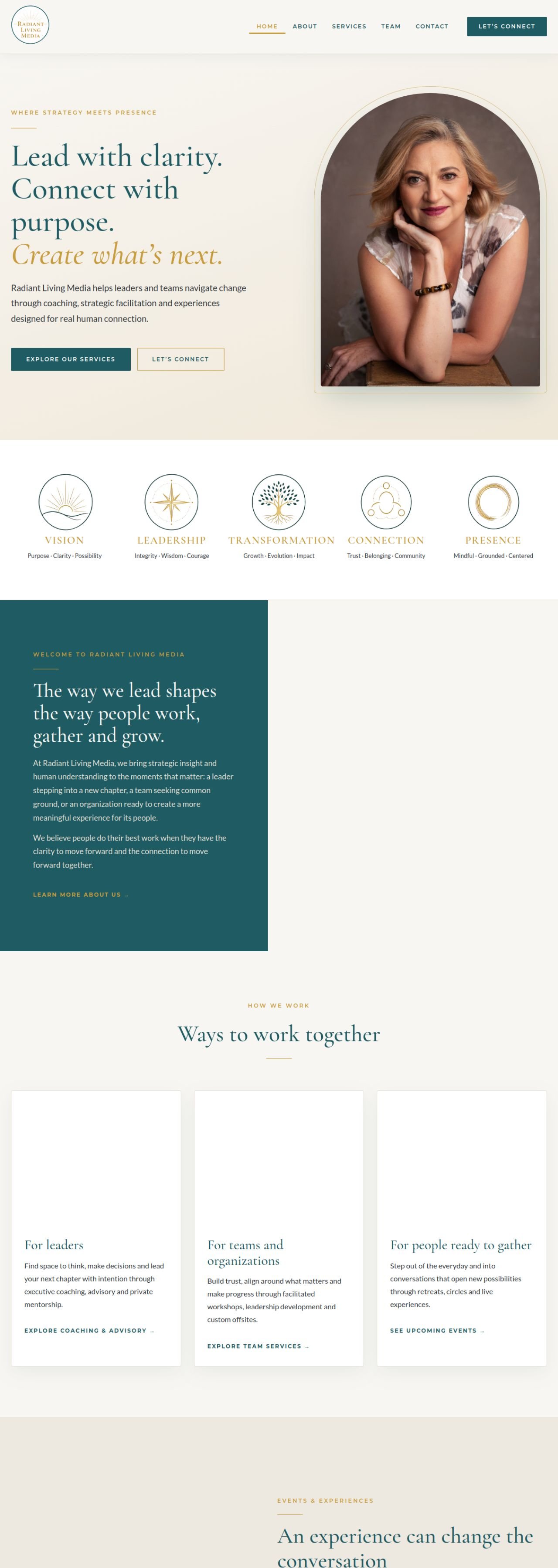 Radiant Living Media website designed and built by Awais Bukhari / Tech Arizon