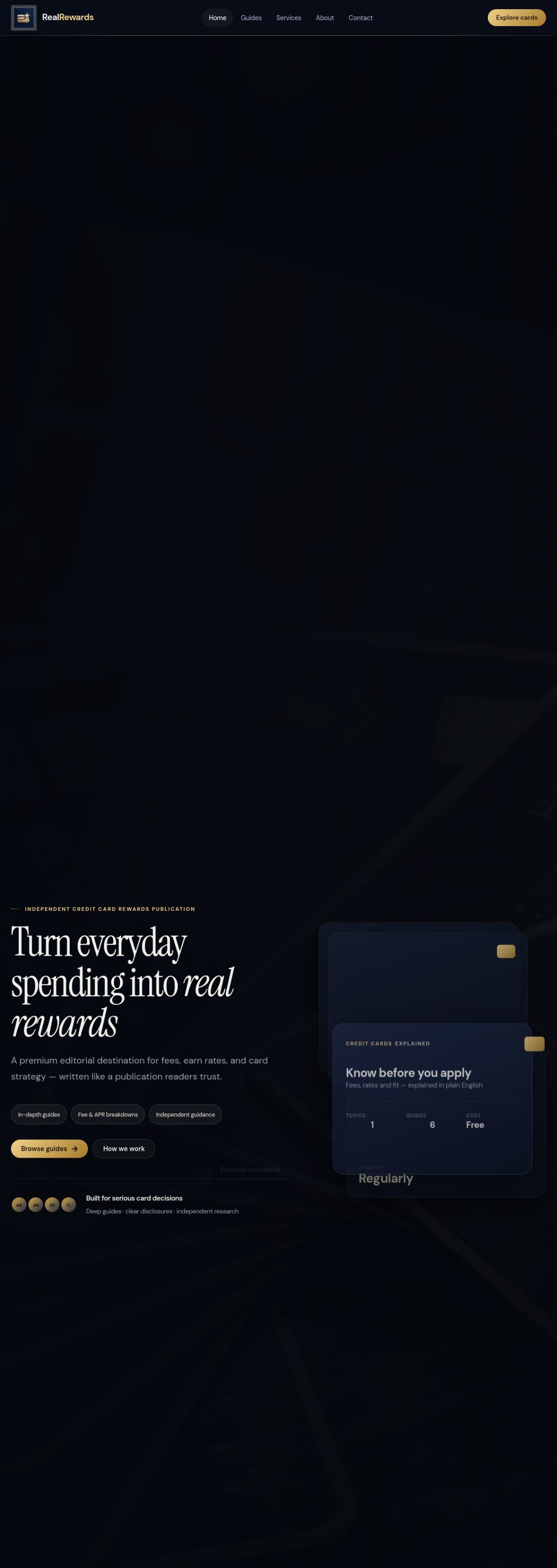 RealRewards website designed and built by Awais Bukhari / Tech Arizon