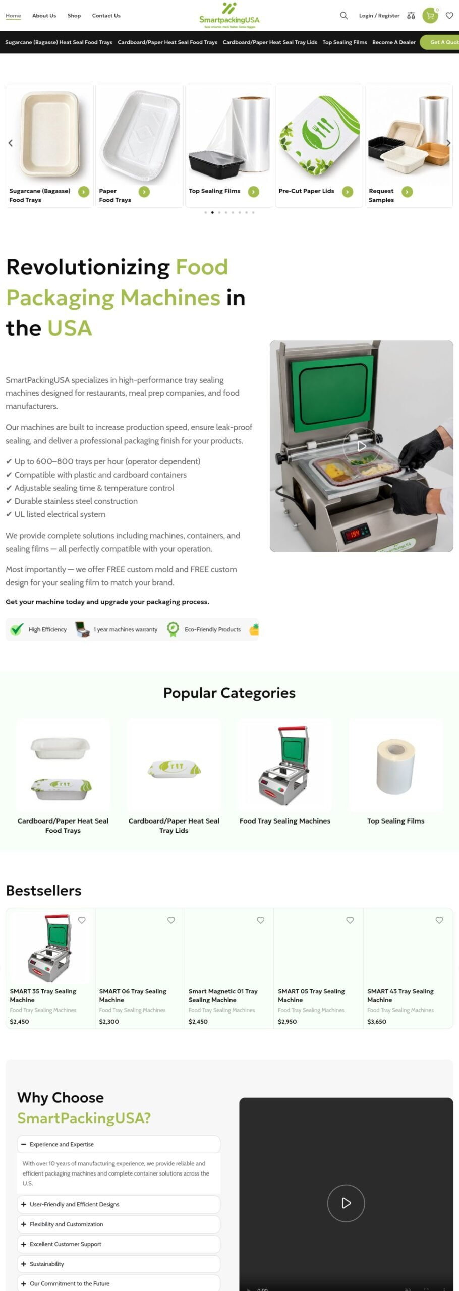 Smart Packing USA website designed and built by Awais Bukhari / Tech Arizon