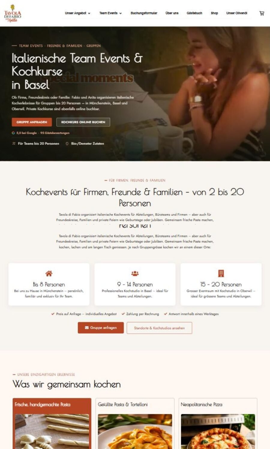 Tavola Di Fabio website designed and built by Awais Bukhari / Tech Arizon