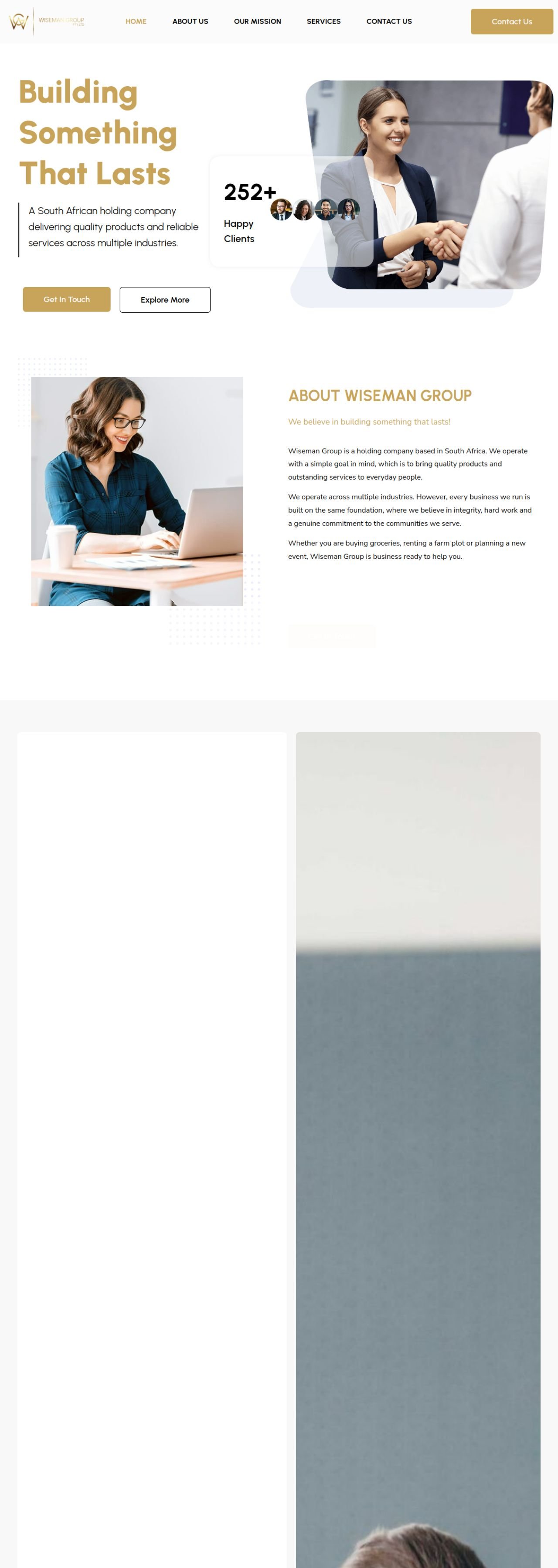 Wiseman Group website designed and built by Awais Bukhari / Tech Arizon