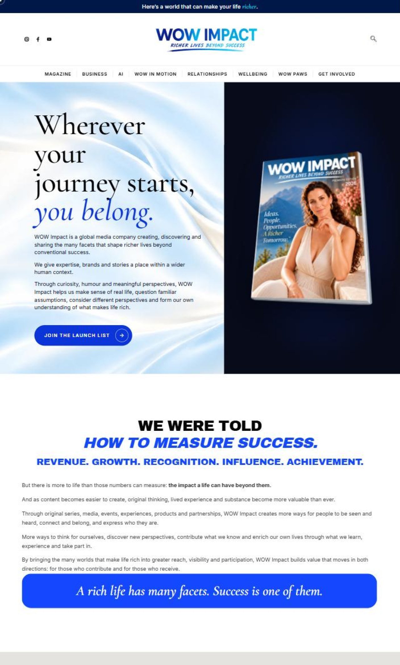 WOW Impact website designed and built by Awais Bukhari / Tech Arizon